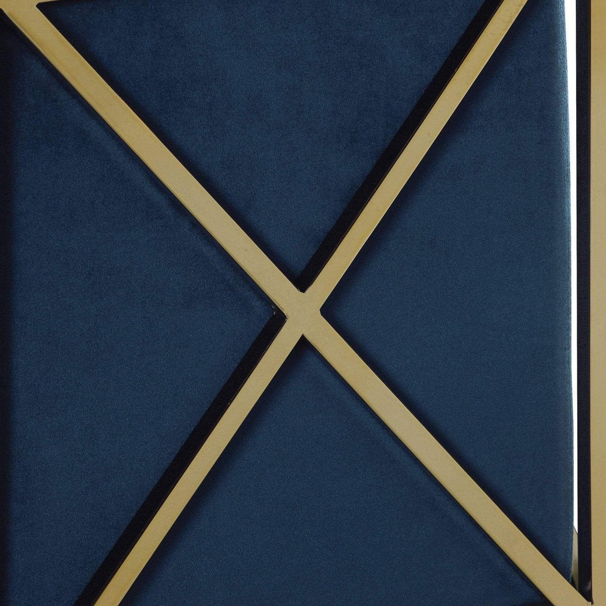 Iconic Home Vana Velvet Square Ottoman