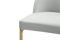 Iconic Home Xander Faux Leather Bar Stool Chair Gold Base