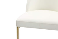 Iconic Home Xander Faux Leather Counter Stool Chair Gold Base