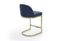 Iconic Home Xander Faux Leather Counter Stool Chair Gold Base
