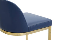 Iconic Home Xander Faux Leather Counter Stool Chair Gold Base