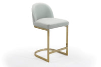 Iconic Home Xander Faux Leather Counter Stool Chair Gold Base