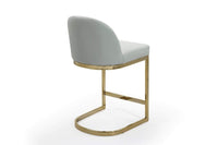 Iconic Home Xander Faux Leather Counter Stool Chair Gold Base
