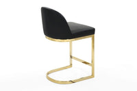 Iconic Home Xander Faux Leather Counter Stool Chair Gold Base