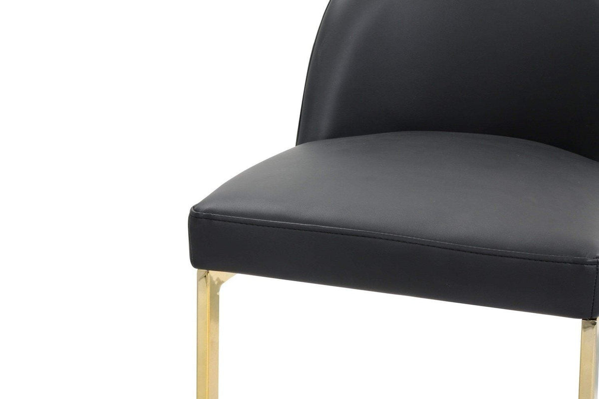 Iconic Home Xander Faux Leather Counter Stool Chair Gold Base
