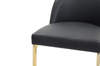 Iconic Home Xander Faux Leather Counter Stool Chair Gold Base