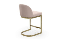 Iconic Home Xander Faux Leather Counter Stool Chair Gold Base