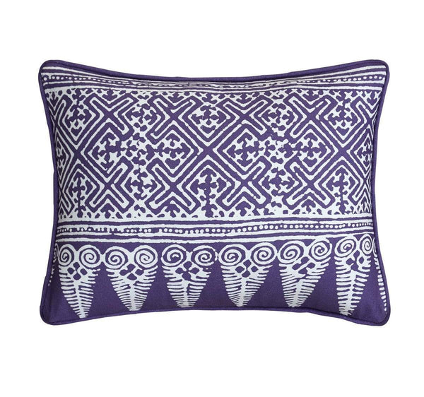 Chic Home Grand Palace 1 Piece 100% Cotton Oblong Decorative Pillow Tribal Ikat Pattern Lavender