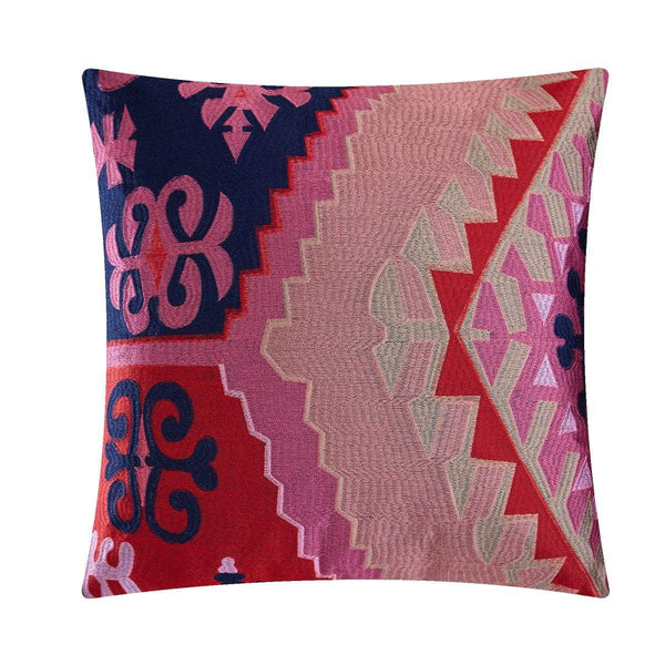 Chic Home Sarita Garden 1 Piece 100% Cotton Decorative Pillow Aztec Inspired Red