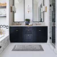 Chic-Home-Katniss Reversible Thick Cotton Large Bathroom Rug-Grey