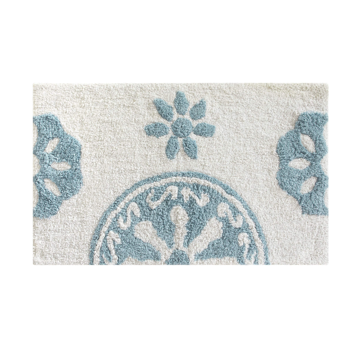 Chic-Home-Sarabi Plush Tufted Cotton Large Bathroom Rug-
