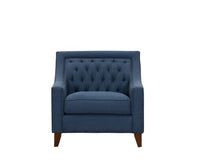 Chic Home Aberdeen Tufted Linen Club Chair Teal