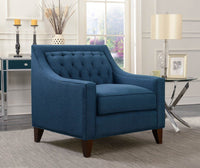 Chic Home Aberdeen Tufted Linen Club Chair Teal