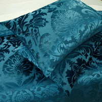 Chic-Home-Athena 5 Piece Jacquard Burnout Velvet Damask Comforter Set-