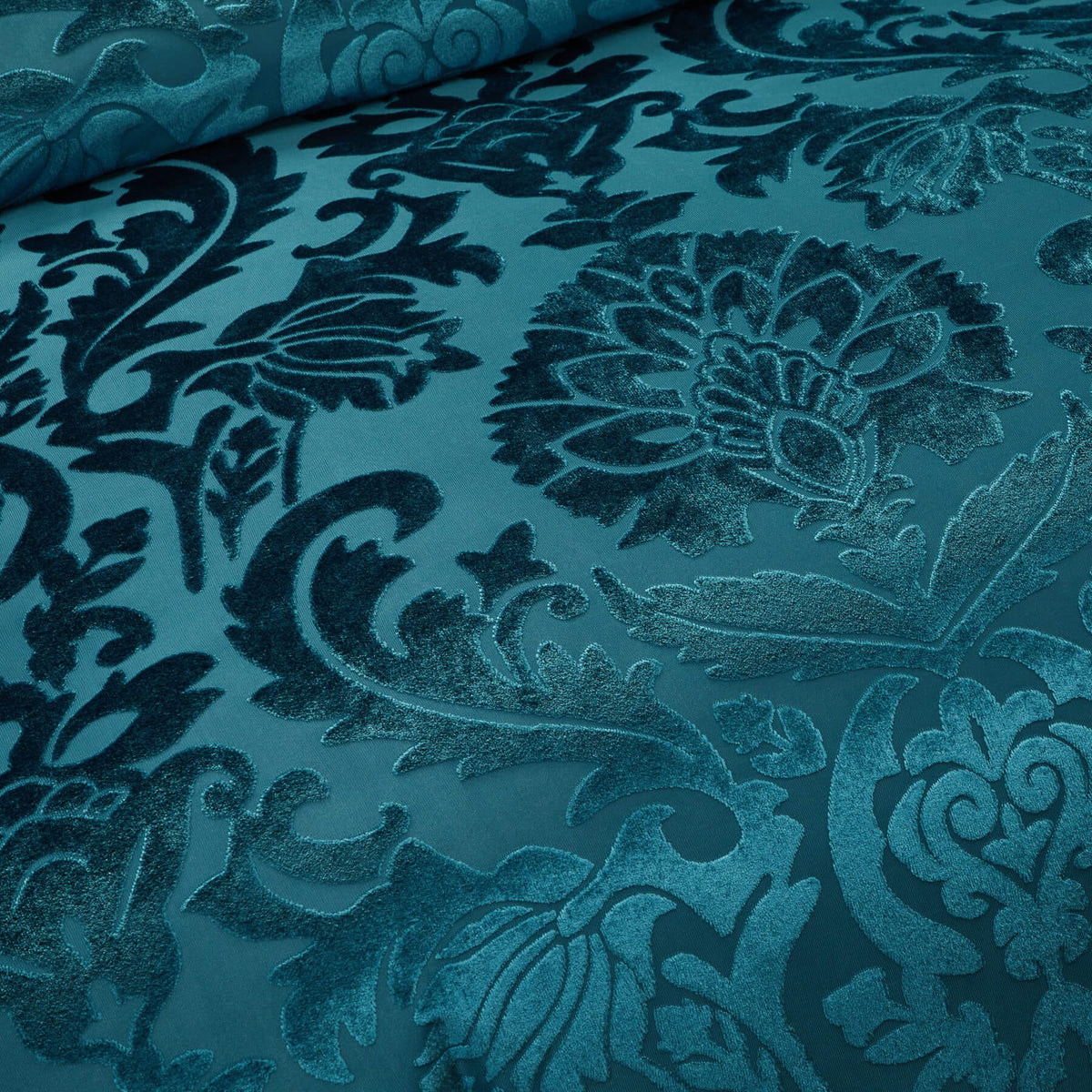 Chic-Home-Athena 5 Piece Jacquard Burnout Velvet Damask Comforter Set-