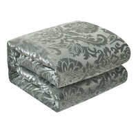 Chic-Home-Athena 5 Piece Jacquard Burnout Velvet Damask Comforter Set-