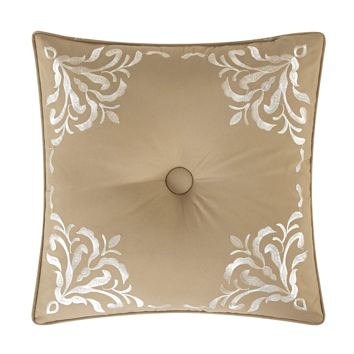 Chic-Home-Athena 5 Piece Jacquard Burnout Velvet Damask Comforter Set-