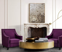 Chic Home Camren Velvet Accent Chair Purple