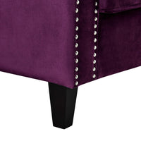 Chic Home Camren Velvet Accent Chair Purple