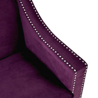 Chic Home Camren Velvet Accent Chair Purple