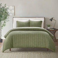 Chic Home Castiel 3 Piece Velvet Quilt Set Green