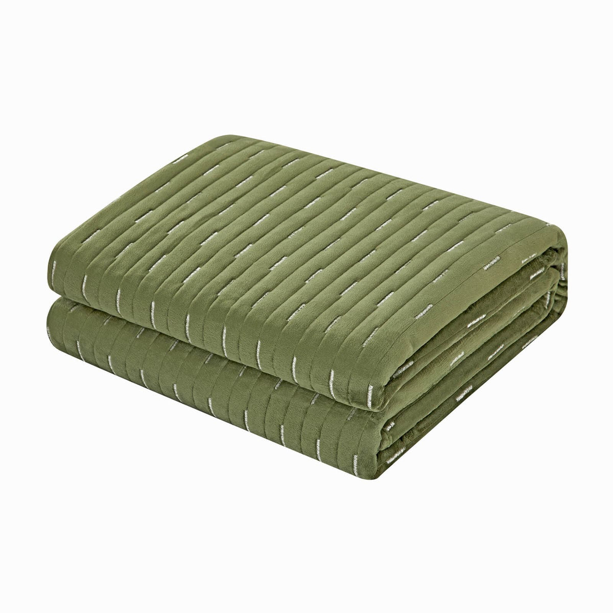 Chic Home Castiel 7 Piece Velvet Quilt Set Green