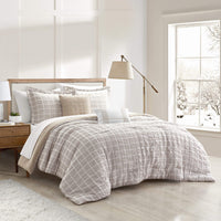 Chic Home Christine 5 Piece Sherpa Textured Comforter Set - Taupe