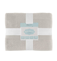 Chic Home Dobby Border Turkish Cotton 2 Piece Bath Sheet Towel Set-Taupe