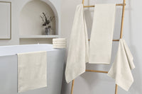 Chic Home Dobby Border Turkish Cotton 8 Piece Towel Set-Beige