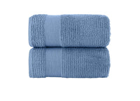 Chic Home Jacquard Turkish Cotton Bath Sheet Towel 2 Piece Set-Blue