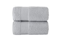 Chic Home Jacquard Turkish Cotton Bath Sheet Towel 2 Piece Set-Grey