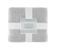 Chic Home Jacquard Turkish Cotton Bath Sheet Towel 2 Piece Set-Grey