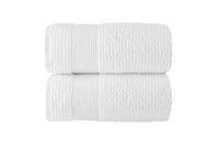 Chic Home Jacquard Turkish Cotton Bath Sheet Towel 2 Piece Set-White