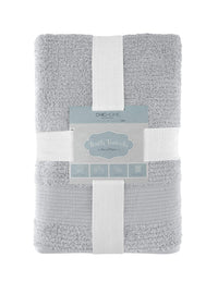 Chic Home Jacquard Turkish Cotton Bath Towel 3 Piece Set-Grey