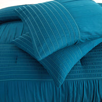 Chic Home Leona 5 Piece Pleated Seersucker Comforter Set-