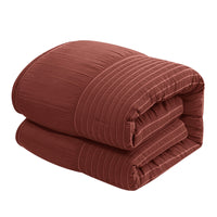 Chic Home Leona 5 Piece Pleated Seersucker Comforter Set-