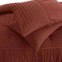 Chic Home Leona 5 Piece Pleated Seersucker Comforter Set-