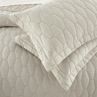 Chic Home Nyla 3 Piece Geometric Quilt Set Beige