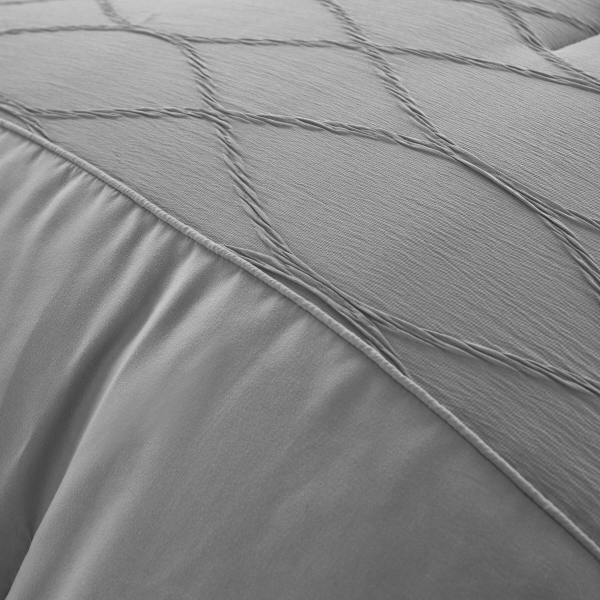 Chic Home Ophelia 5 Piece Textured Jacquard Comforter Set - Grey