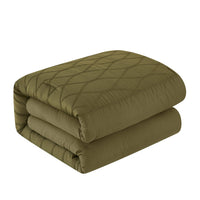 Chic Home Ophelia 9 Piece Textured Jacquard Comforter Set - Green