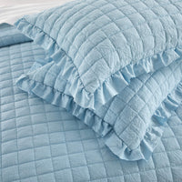 Chic-Home-Revel 3 Piece Diamond Stitched Crinkle Quilt Set-