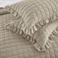 Chic-Home-Revel 7 Piece Diamond Stitched Crinkle Quilt Set-