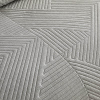 Chic Home Sianna 3 Piece Geometric Quilt Set Grey