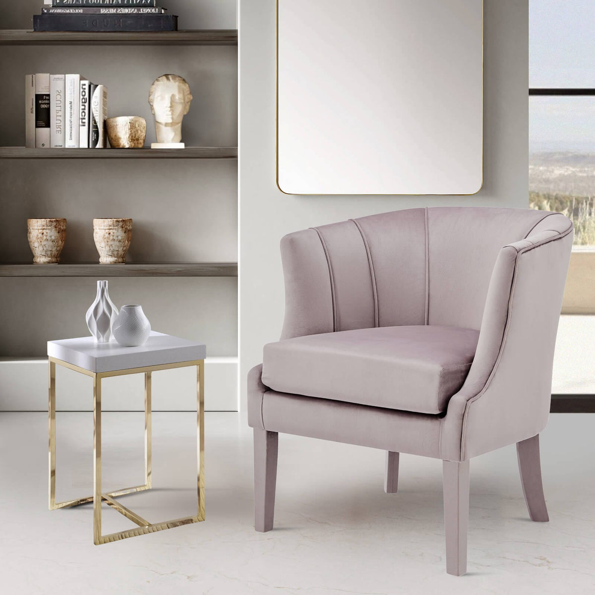 Sloane Velvet Barrel Accent Chair