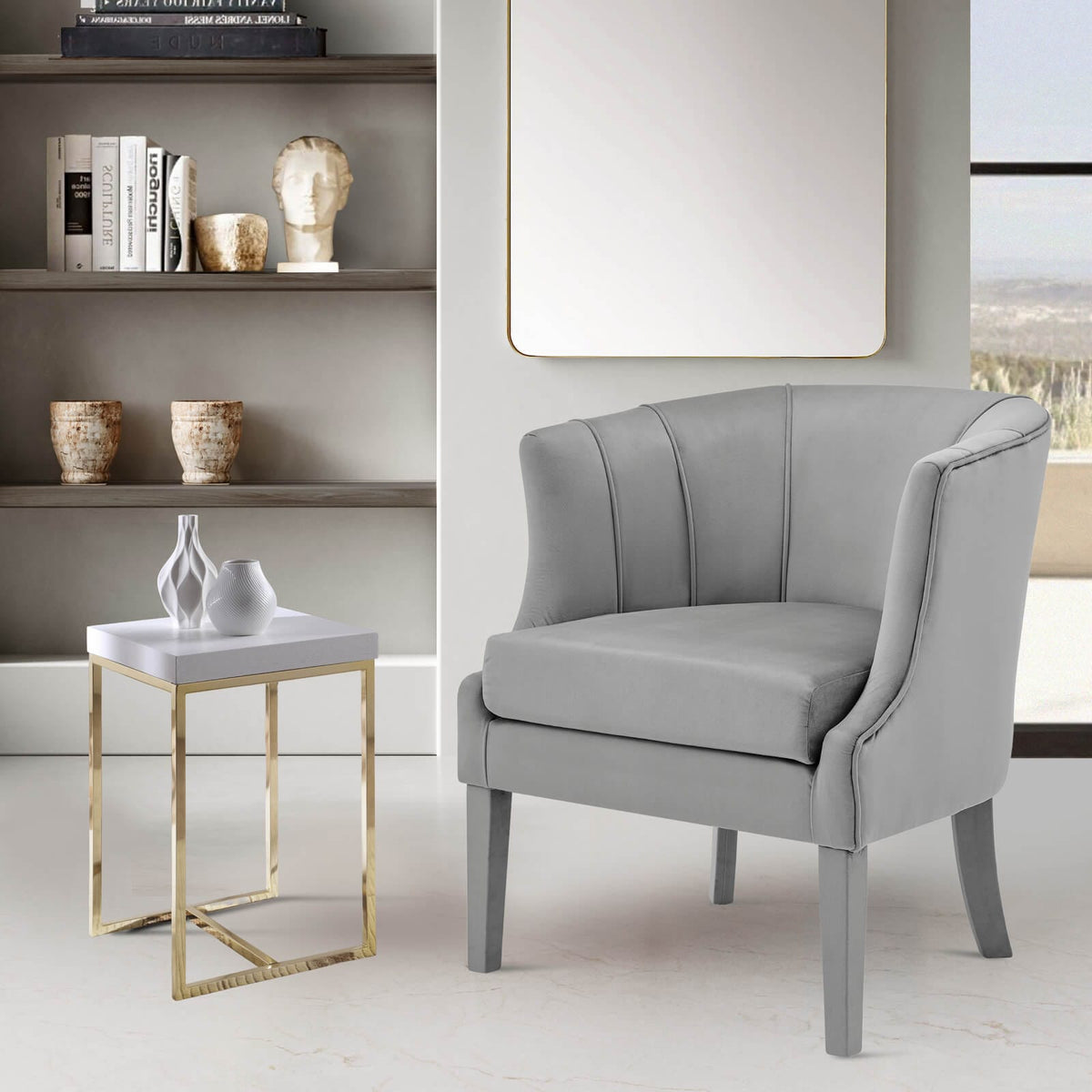 Sloane Velvet Barrel Accent Chair