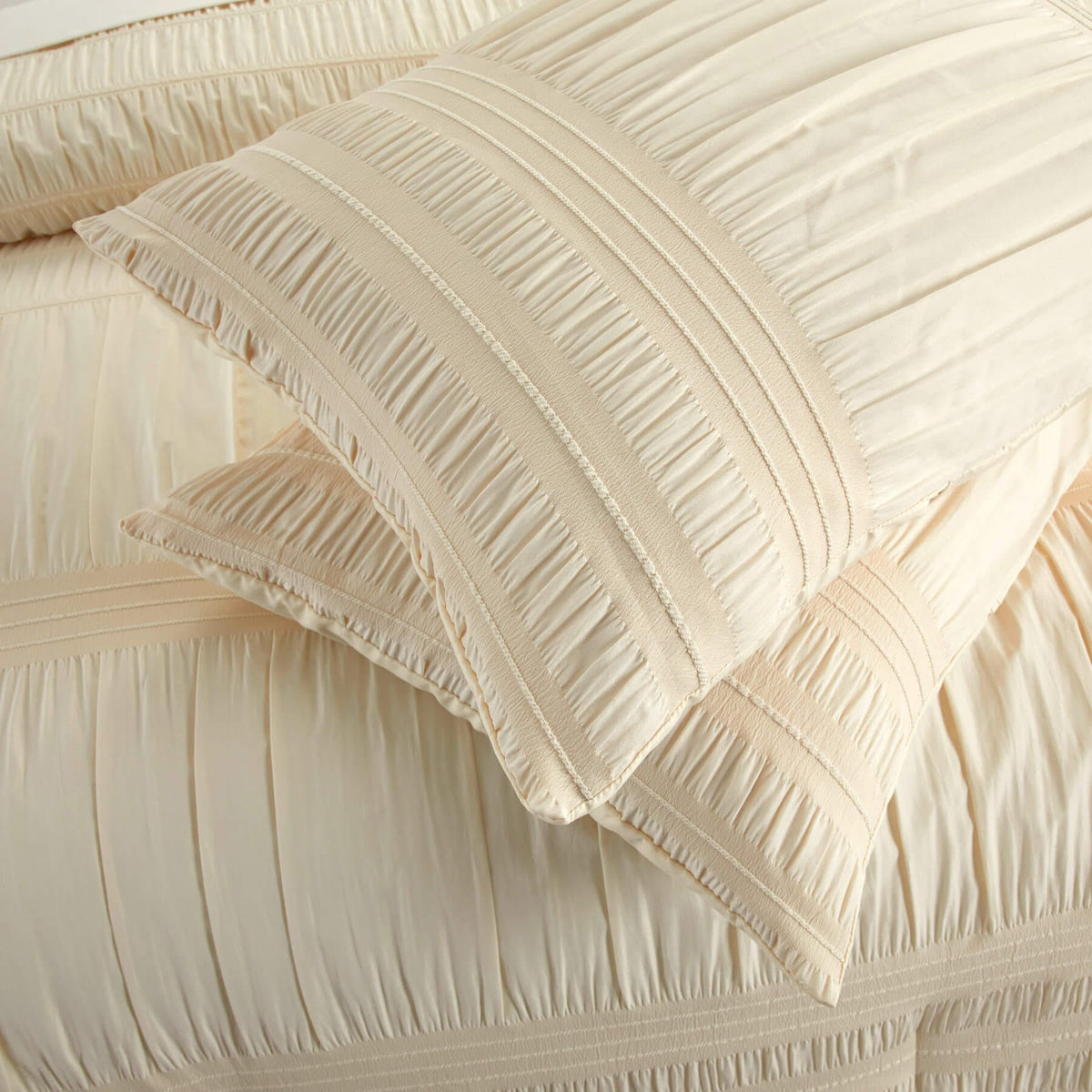 Chic Home Thalia 9 Piece Ruffled Striped Comforter Set-