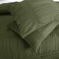 Chic Home Thalia 5 Piece Ruffled Striped Comforter Set-