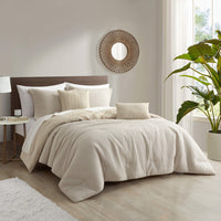 Chic-Home-Willa 5 Piece Waffle Texture Comforter Set-