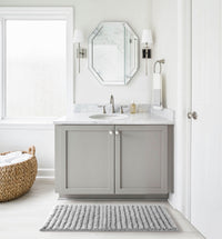 Chic-Home-Tyrion Plush Poly-Cotton Large Bathroom Rug-Grey
