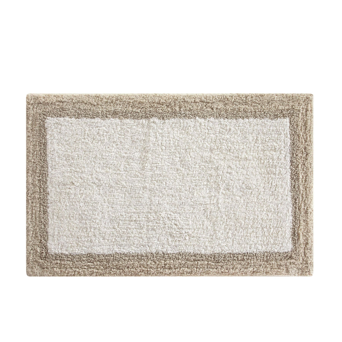 Chic-Home-Laudine Two-Tone Plush Cotton Large Bathroom Rug-